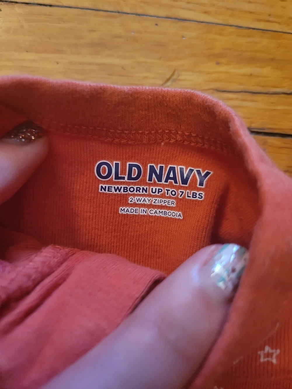 Old Navy Baby Footed Pajamas Set - White & Orange